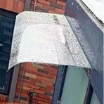 Dış Mekan Polikarbonat Tente Gölgelik - Windows ve Kapılar için %95 UV ve Yağmur Koruma Barınağı Veranda ve Bahçe Gölgelik Örtüsü 40 x 230 cm (16" x 91")