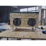 Dış Mekan Rüzgar ve Yağmur Geçirmez 60X37X34 Iki Bölmeli osb Kedi Evi