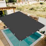 Dış mekan su geçirmez güneş tentesi, 3 x 5,5 m blok, %98 UV ışını, dayanıklı gölgelik tente, bahçe için, 4 halat içerir, sera, çiçek bitkileri için ideal, koyu gri