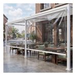 Dış Mekan Su Geçirmez Roll-Up, Şeffaf Rüzgar Geçirmez Stor Perde, HD Plastik Bölme Perdesi, Carport Balkon Teras Veranda Sundurma için, Kurulumu Kolay(W140*H140cm/W55.11*H55.11in)