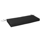 Dış Mekan Su Geçirmez Tezgah Minderi 2/3 Kişilik için Çıkarılabilir ve Yıkanabilir Köpük Ped Veranda Mobilya Salıncak Bahçe Mutfak için 120x40x5 cm Siyah Dayanıklı ve Rahat