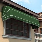 Dış Mekan Veranda Kapı Pencere Tente Gölgelik Su Geçirmez Polyester Kumaş Kubbe Örtüsü Katlanabilir Yağmur Kar Koruma Güneşlik Tamamen Montajlı (Yeşil 145X60X60CM)