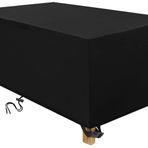 Dış Mekan Veranda Mobilya Örtüleri 180x120x74cm Su Geçirmez Masa Örtüsü Bahçe Ağır Hizmet Tipi 600D Oxford Polyester Dikdörtgen Şekilli Rüzgar Geçirmez ve Anti UV Koruması Rattan Koltuk Sandalyeleri