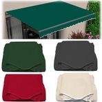 Dış Mekan Veranda Tente Yedek Kumaş Kapak Yeşil% 100 Polyester Geri Çekilebilir Güneşlik Barınağı Güverte Balkon Yard için 5x1.5m