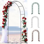 Dış mekan/kapalı bahçe kemeri, geniş metal gül çardağı, ayaklı tırmanma tesisi, güller için destek, teras ve etkinlikler için siyah düğün kafesi, yükseklik 200-250 cm, genişlik: 80 cm.