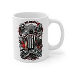 Dişçi Meslek Taraftar Temalı Diş Hekimi Kupa Bardak | Taraftar Meslek Temalı Kupa Bardak | Hediye Mug (Beşiktaş Temal, Beyaz)