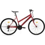 Discover Kadın Dağ Bisikleti 42 cm 26 Jant 21 Vites Metalik Kırmızı Siyah