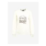 Discovery D3WL-SWT16 Expedition Kırık Beyaz Kadın Bisiklet Yaka Nakışlı Sweatshirt
