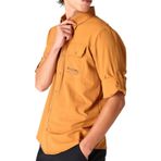 Discovery Expedition Açık Kahve Relaxed Fit Baskılı Gömlek, M, 5003160754, Açık Kahve, Erkek
