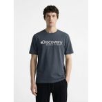 Discovery Expedition Antrasit Erkek %100 Pamuk T-Shirt D4SM-TST3290