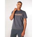 Discovery Expedition Antrasit Erkek Bisiklet Yaka Baskılı T-Shirt