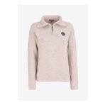 Discovery Expedition Bej Kadın Fermuarlı Yaka Basic Melanj Kazak D4WL-KZK3450