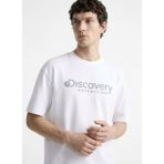Discovery Expedition Beyaz Erkek %100 Pamuk T-Shirt D4SM-TST3290
