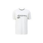 Discovery Expedition Bisiklet Yaka Basic Fit Baskılı T-Shirt, 2XL, 5003107820, Beyaz, Erkek