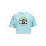Discovery Expedition Bisiklet Yaka Crop Baskılı T-Shirt, XL, 5003227123, Mint, Kadın
