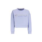 Discovery Expedition Bisiklet Yaka Crop Fit Baskılı Sweatshirt, L, 5003162271, Mavi, kadın