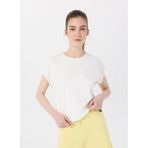 Discovery Expedition Bisiklet Yaka Rahat Kalıp Düz T-Shirt, L, 5003227132, Beyaz, Kadın