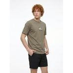 Discovery Expedition Bisiklet Yaka Relaxed Baskılı T-Shirt, 2XL, 5003099026, Haki, Erkek