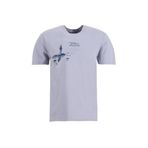 Discovery Expedition Bisiklet Yaka Relaxed Baskılı T-Shirt, L, 5003329843, Gri, Erkek