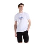 Discovery Expedition Bisiklet Yaka Relaxed Baskılı T-Shirt, M, 5003329872, Beyaz, Erkek