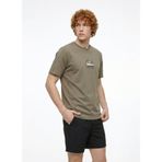 Discovery Expedition Bisiklet Yaka Relaxed Baskılı T-Shirt, XL, 5003099026, Haki, Erkek