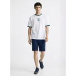 Discovery Expedition Bisiklet Yaka Relaxed Düz T-Shirt, M, 5003336702, Beyaz, Erkek