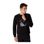 Discovery Expedition Bisiklet Yaka Relaxed Fit Baskılı Sweatshirt, S, 5003162400, Siyah, erkek