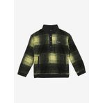 Discovery Expedition D3WB-SWT16 Sarı Siyah Dik Yaka Oversize Ekose Erkek Çocuk Sweatshirt