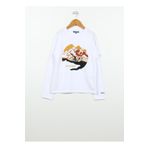 Discovery Expedition D3WG-TST5 Baskılı Kırık Beyaz Kadın T-Shirt
