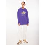 Discovery Expedition D3WL-SWT25 Mor Kapüşon Yaka Loose Fit Baskılı Kadın Sweatshirt