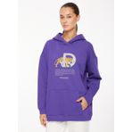 Discovery Expedition D3WL-SWT25 Mor Kapüşonlu Baskılı Kadın Sweatshirt