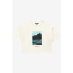 Discovery Expedition D4SG-TST3096 Baskılı Kırık Beyaz Kadın T-Shirt