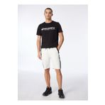 Discovery Expedition D4SM-SHT3218 Kırık Beyaz Erkek Baskılı Sweat Şort