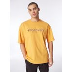 Discovery Expedition D4SM-TST3255 Turuncu Bisiklet Yaka Loose Fit Baskılı Erkek T-Shirt