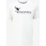 Discovery Expedition D4SM-TST3306 Beyaz Erkek Bisiklet Yaka Basic Baskılı T-Shirt
