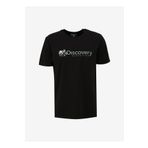 Discovery Expedition D4SM-TST3308 Siyah Erkek Bisiklet Yaka Basic Baskılı T-Shirt
