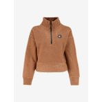 Discovery Expedition D4WL-SWT3091 Açık Kahve Kadın Dik Loose Fit Düz Sweatshirt