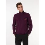 Discovery Expedition D4WM-SWT3219 Mürdüm Dik Relaxed Baskılı Erkek Sweatshirt