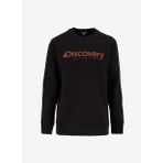 Discovery Expedition D4WM-SWT3225 Siyah Erkek Bisiklet Relaxed Baskılı Sweatshirt