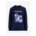 Discovery Expedition D4WM-SWT3253 Lacivert Erkek Bisiklet Relaxed Baskılı Sweatshirt