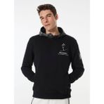 Discovery Expedition D4WM-SWT3290 Siyah Kapüşon Relaxed Düz Erkek Sweatshirt