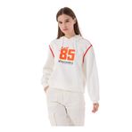 Discovery Expedition D5SL-SWT3570 Kırık Beyaz Kapüşon Yaka Relaxed Baskılı Sweatshırt, S, 5003227185, Kırık Beyaz, kadın