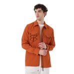 Discovery Expedition D5SM-GML3769 Turuncu Relaxed Düz Erkek Gömlek - 2XL
