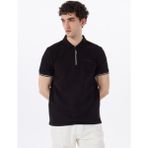 Discovery Expedition D5SM-TST3718 Siyah Relaxed Düz Erkek Polo T-Shirt