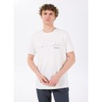 Discovery Expedition D5SM-TST3802 Beyaz Bisiklet Yaka Relaxed Baskılı Erkek T-Shirt
