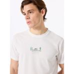 Discovery Expedition D5SM-TST3841 Ekru Bisiklet Yaka Relaxed Baskılı Erkek T-Shirt