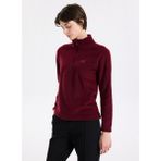 Discovery Expedition D5WL-SWT3302 Bordo Fermuarlı Yaka Basic Düz Kadın Polar Sweatshırt - XL