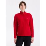 Discovery Expedition D5WL-SWT3302 Kırmızı Fermuarlı Yaka Basic Düz Kadın Polar Sweatshırt