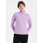 Discovery Expedition D5WL-SWT3302 Lila Fermuarlı Yaka Basic Düz Kadın Polar Sweatshırt - XS