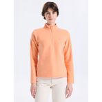 Discovery Expedition D5WL-SWT3302 Turuncu Fermuarlı Basic Kadın Polar Sweatshırt